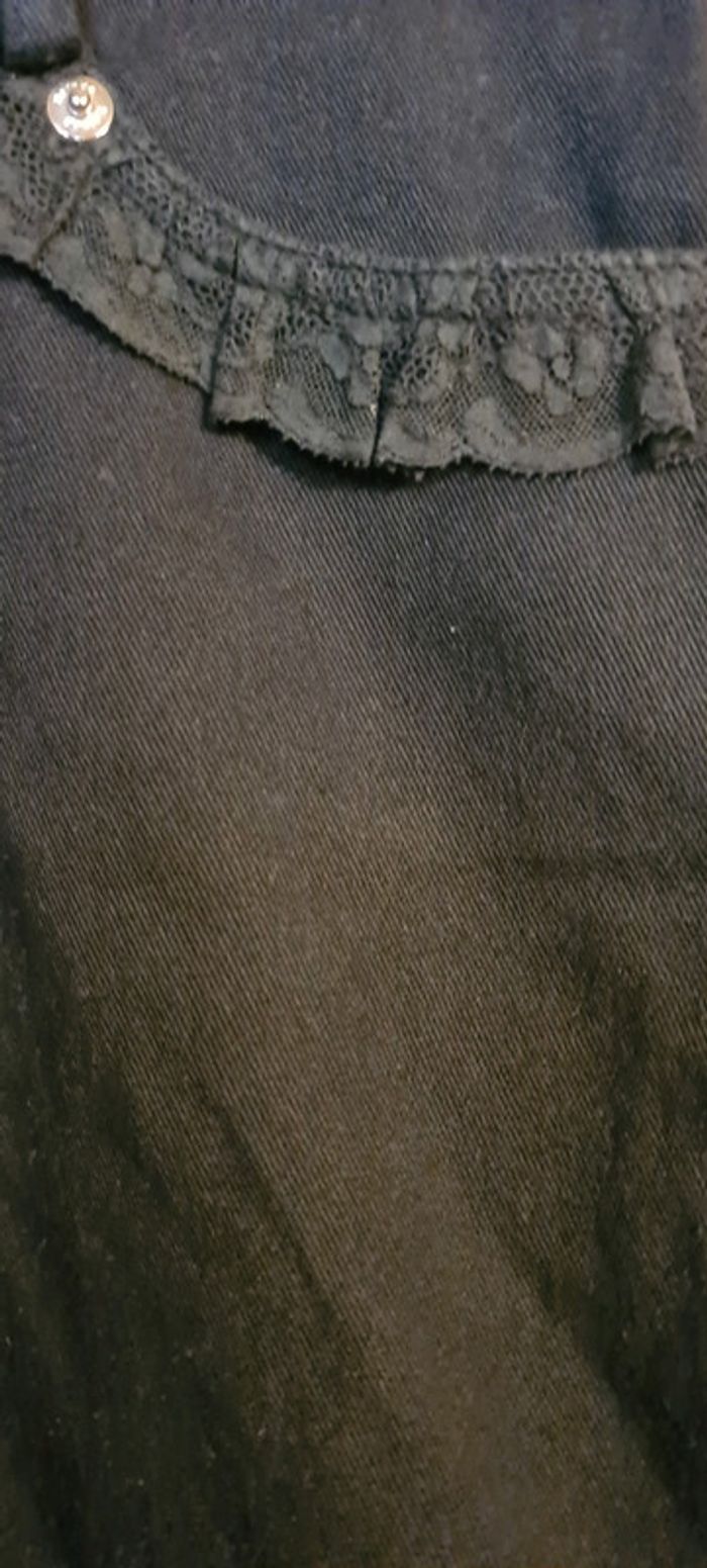 Jupe jean noir avec dentelle Morgan t 36 - photo numéro 3