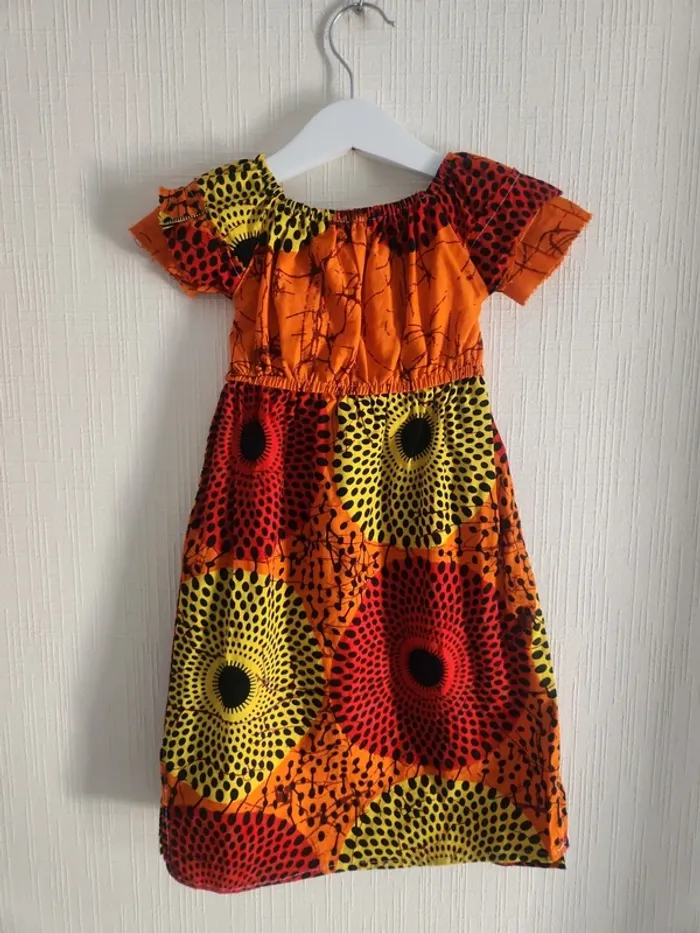 Robe tissu Wax artisanale 3 ans - photo numéro 6
