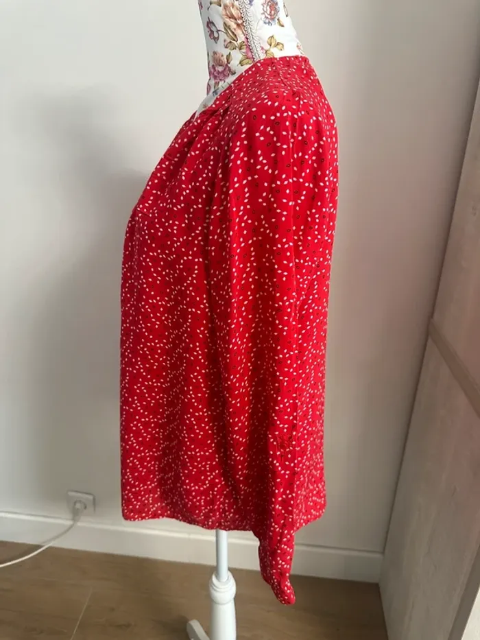 Chemise rouge à pois blanc - photo numéro 3