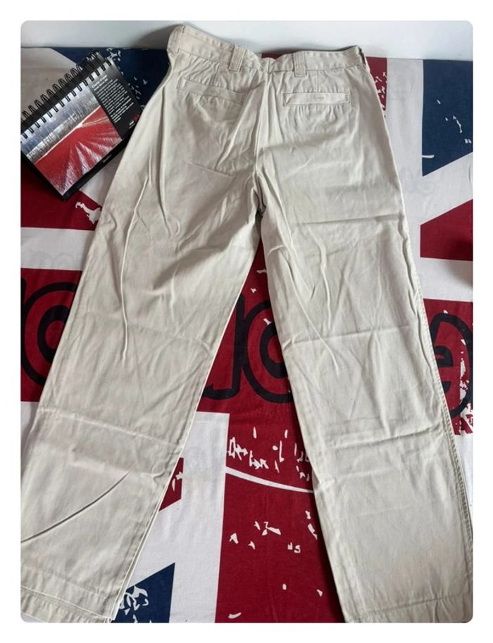 Pantalon Chino Bertrand d’Arley taille 38 marron crème/ beige crème doublure au niveau des chevilles - photo numéro 12