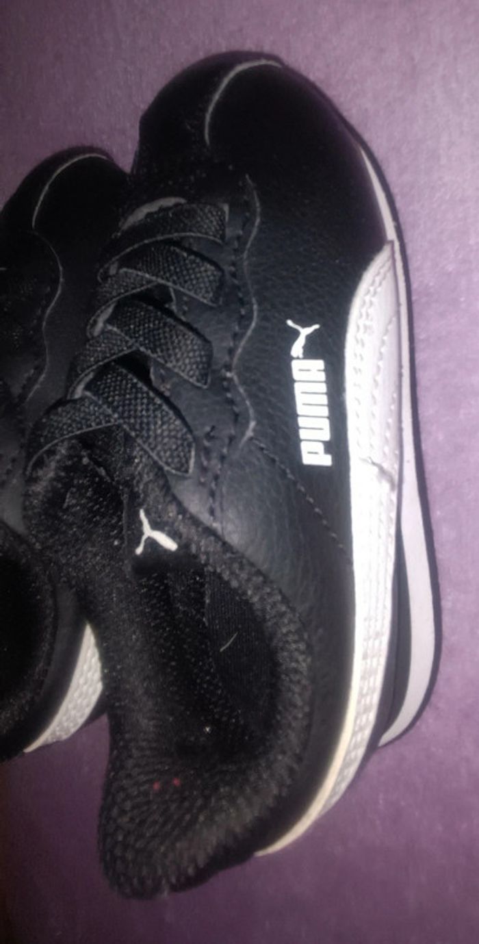 Baskets bébé noires/blanches Puma - photo numéro 6
