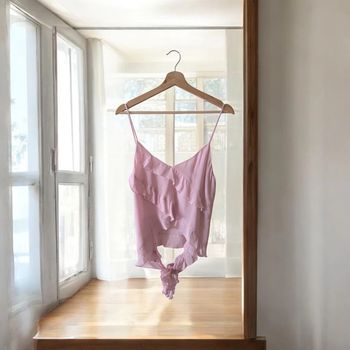 Top Mango rose taille M
