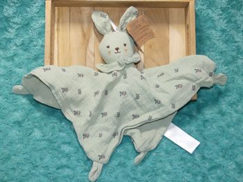 Doudou plat lapin vert noisettes Simba toys 🐰Neuf