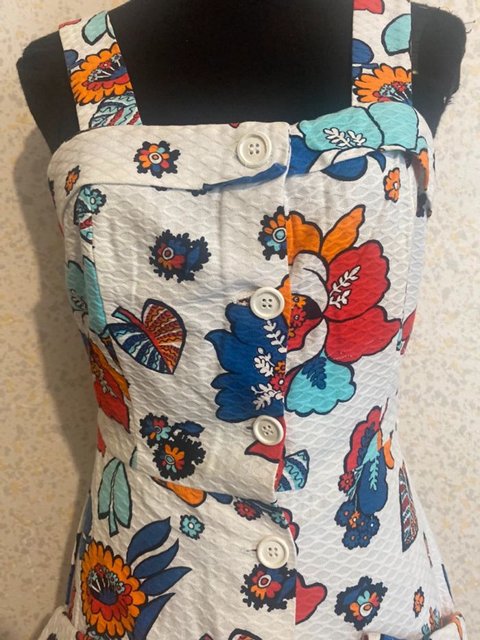 Magnifique robe vintage floral 38 bretelles - photo numéro 3