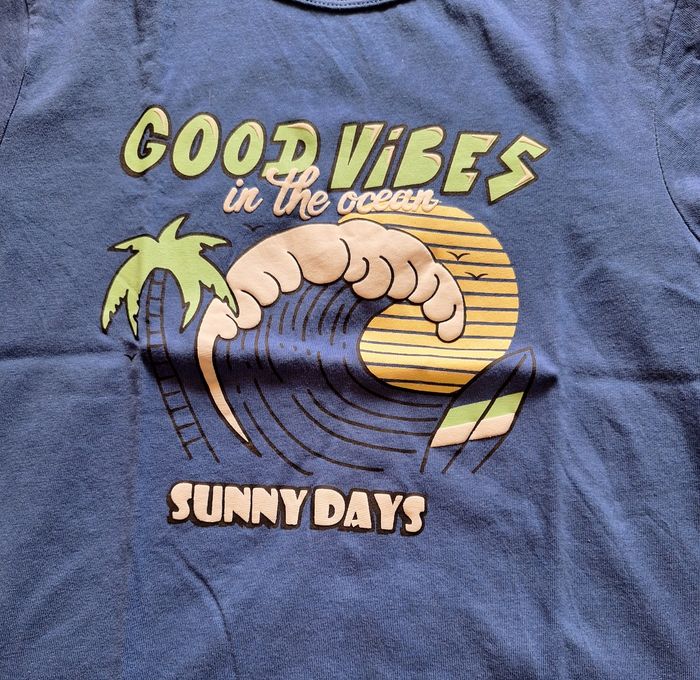 Tee-shirt manches courtes Good Vibes Gémo 6 ans - photo numéro 2