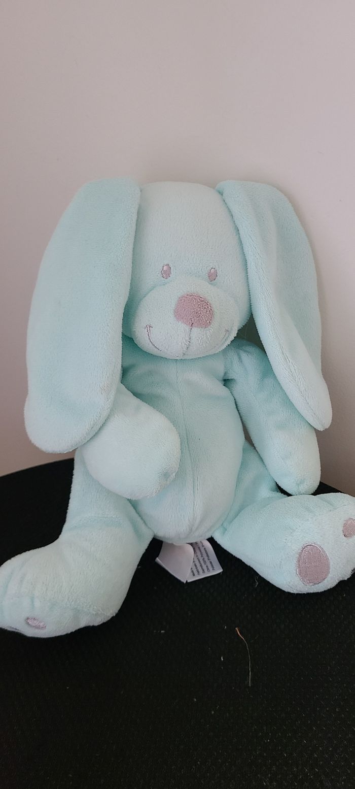 Doudou peluche lapin bleu Simba - photo numéro 4