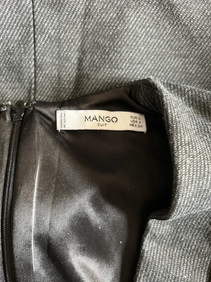 Robe habillée grise, mango taille s - photo numéro 3