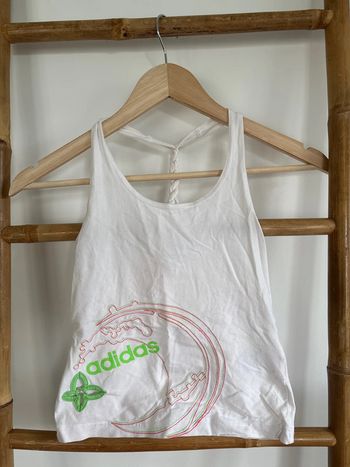 débardeur blanc adidas taille 10 ans