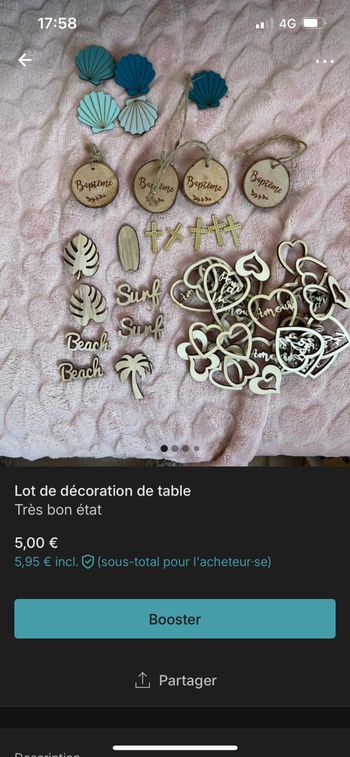 Lot de décoration de table