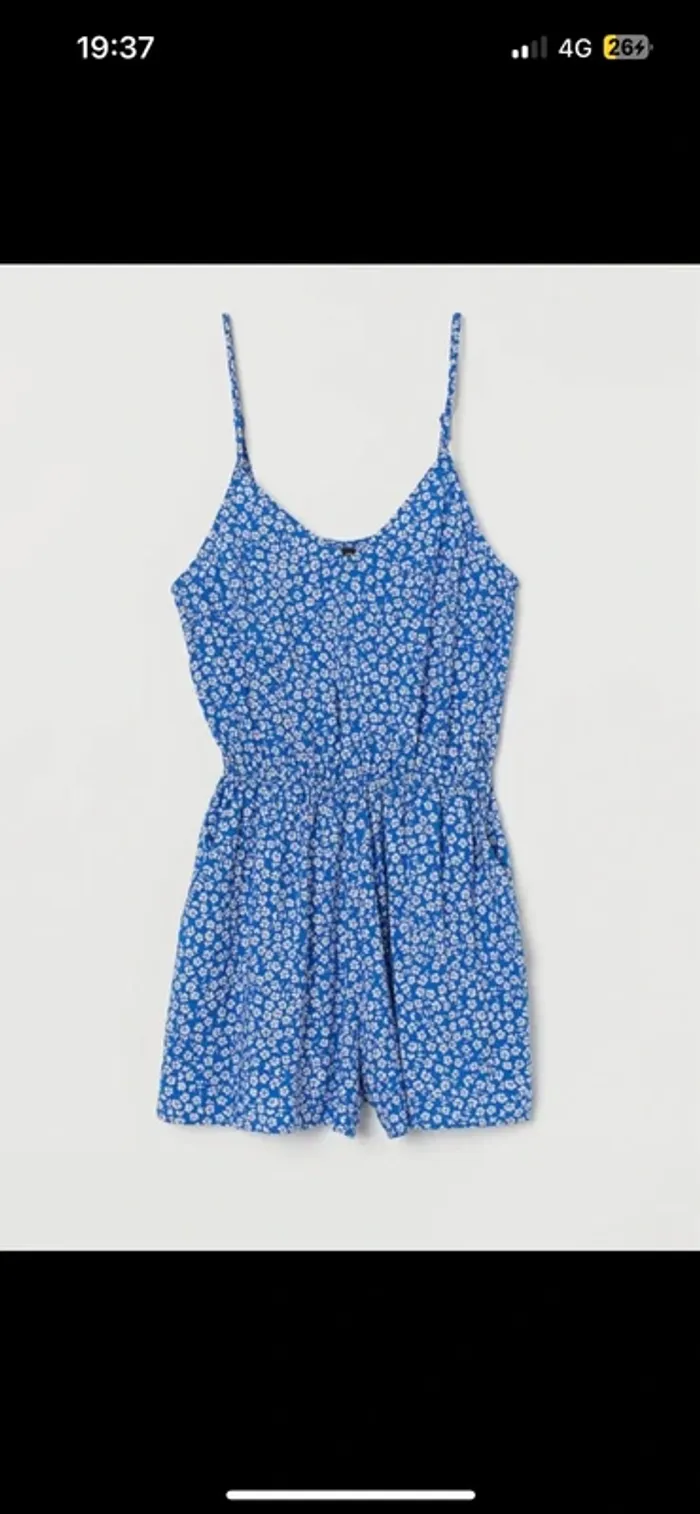 combi-short fleurs bleu et blanc - photo numéro 5