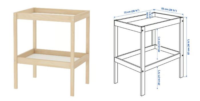 TABLE à langer, pour bricoler, ranger, stocker…   IKEA