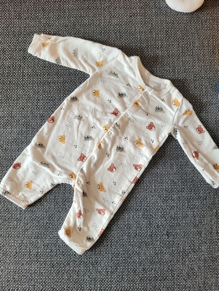 Pyjama garçon 1 pièce en coton épais naissance - photo numéro 3
