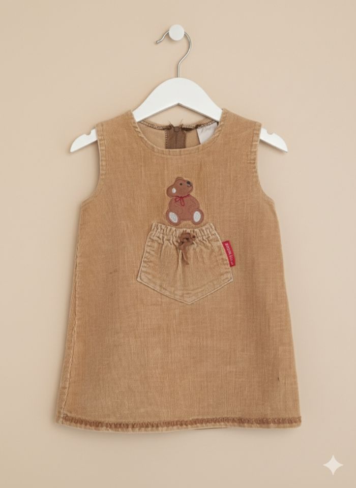 Jolie robe velours ourson 12 mois - photo numéro 2