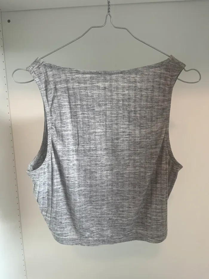 Débardeur gris côtelé Pimkie, Taille L - photo numéro 2