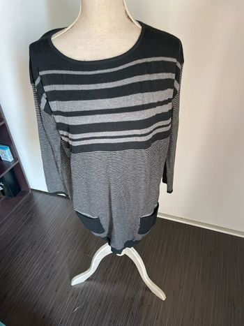 Robe Pull gris et noir Odemaï