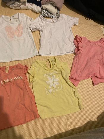 Lot 7 t-shirts fille 3 mois – manches courtes – Kiabi, Orchestra, Gemmo