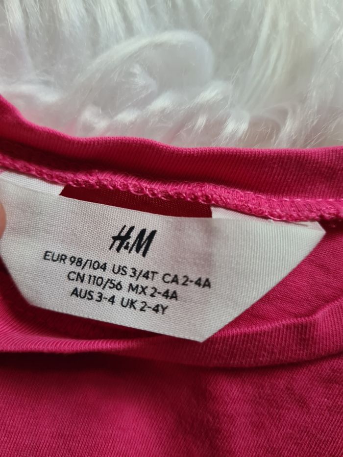 Tee-shirt rose h&m 3/4ans - photo numéro 2