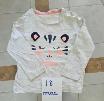 T shirt manches longues fille 18 mois