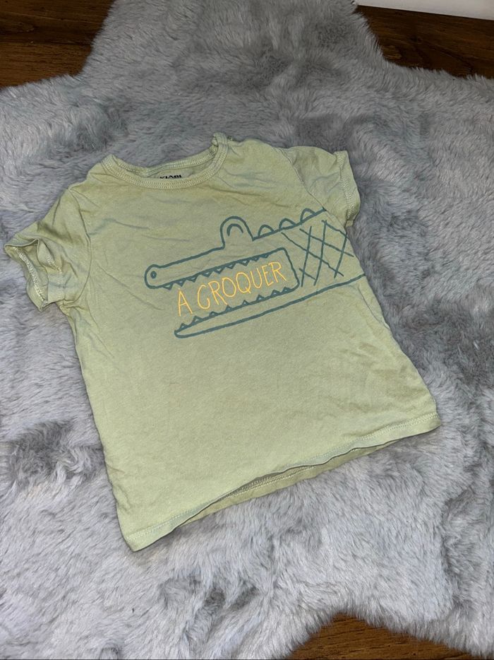 Tee-shirt vert crocodile - 24 mois - Kiabi