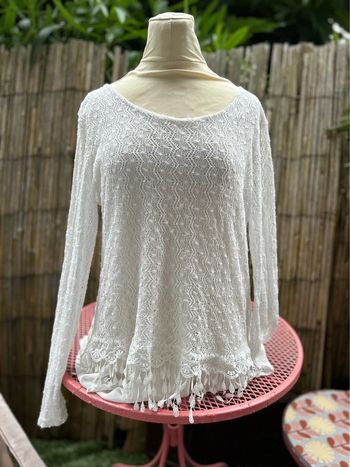 Haut blanc dentelle