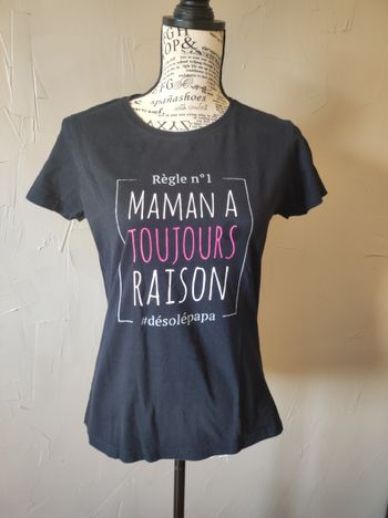 Tee shirt noir à message Avomarks taille M