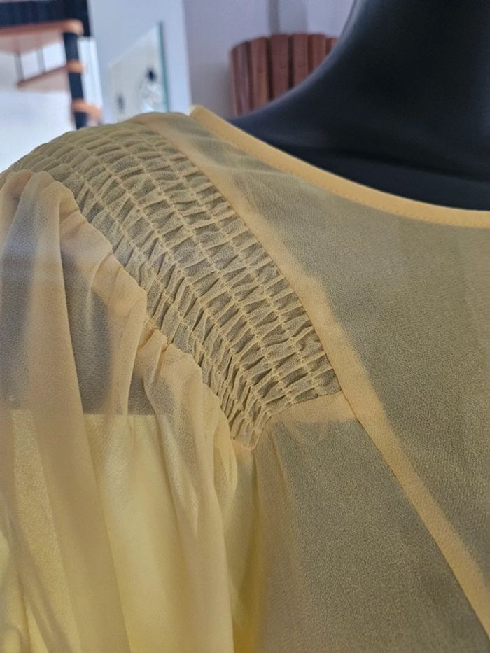 Yessica blouse jaune en voile taille 38 - photo numéro 2