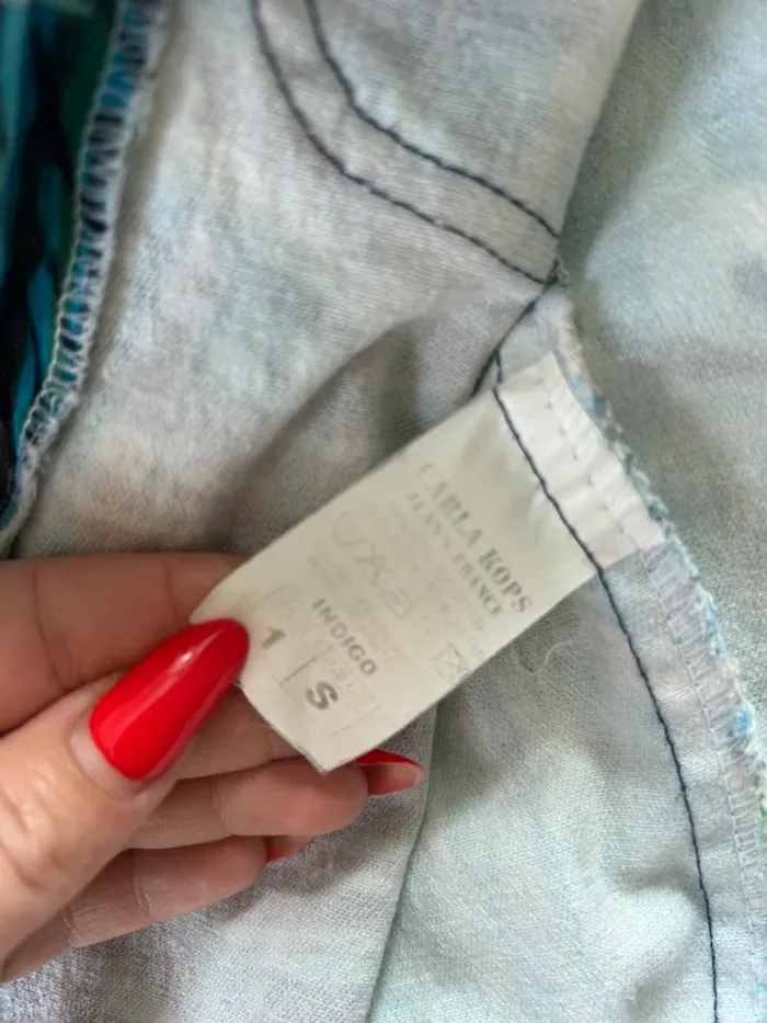 Veste en jeans bleu coloré Carla kops tailles - photo numéro 4
