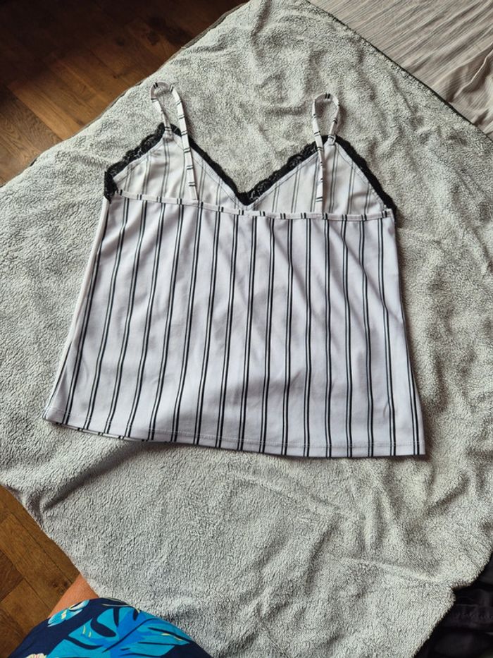 débardeur banc et noir jennyfer M - photo numéro 2