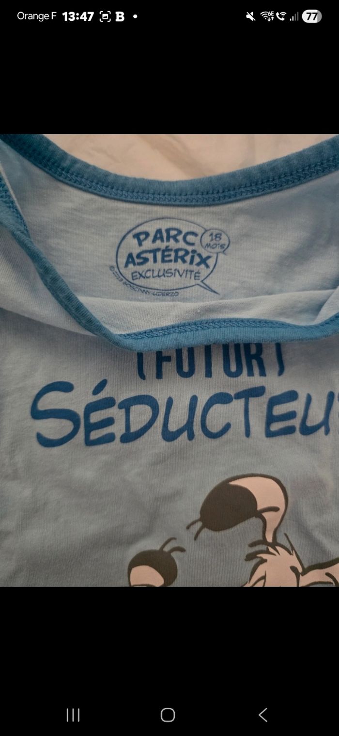 Body Bébé Parc Astérix Idéfix "Futur Séducteur" - 18 Mois - photo numéro 3