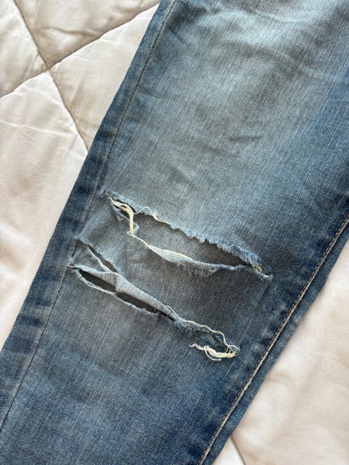 Jean Levi’s slimming skinny slim fit bleu destroy mi taille haute taille M/38 L30 - photo numéro 4