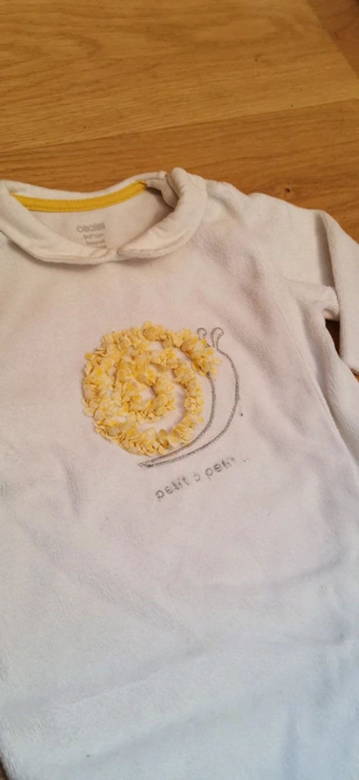 Pyjama blanc et jaune Obaïbi - photo numéro 2