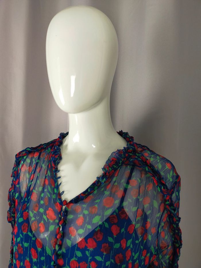 Robe The Kooples transparente à fleurs – Taille 3 – Volants & boutons - photo numéro 9