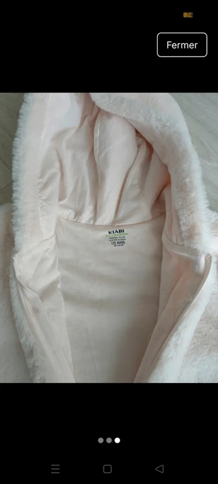 Veste fourrure enfant fille - photo numéro 3
