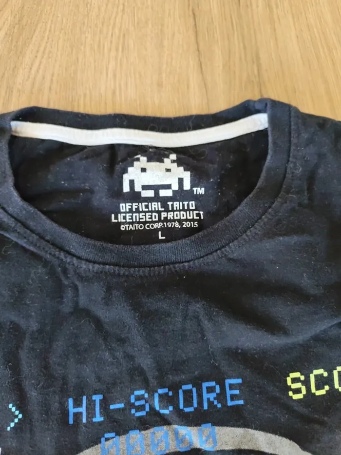 T-shirt rétro Space Invaders noir – Edition officielle Taito – Taille L - photo numéro 3