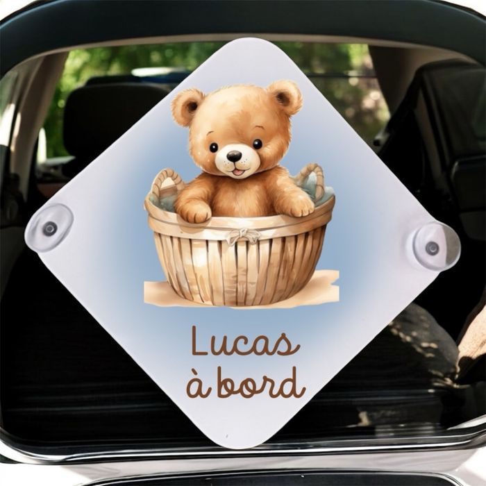 Pancarte voiture « bebe à bord » personnalisée - photo numéro 3