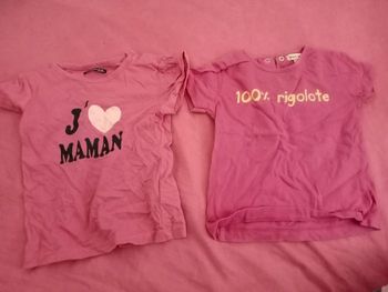 Lot 9 tee shirt 12 mois fille