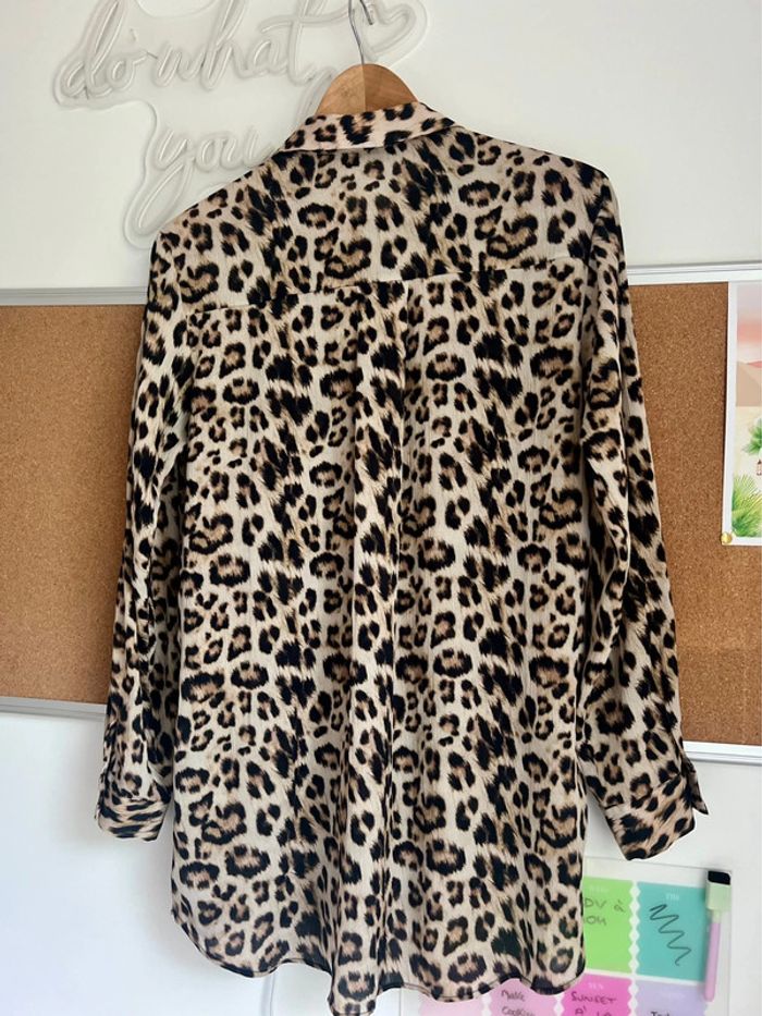 Chemise Leopard Manches Longues Zara taille S - photo numéro 2