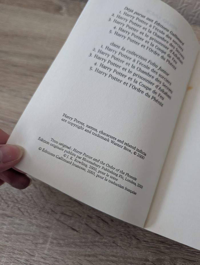 Livre Harry Potter et l'Ordre du Phénix - photo numéro 4