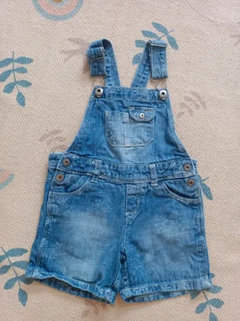 Salopette bleu jeans Vertbaudet 4 ans réglable
