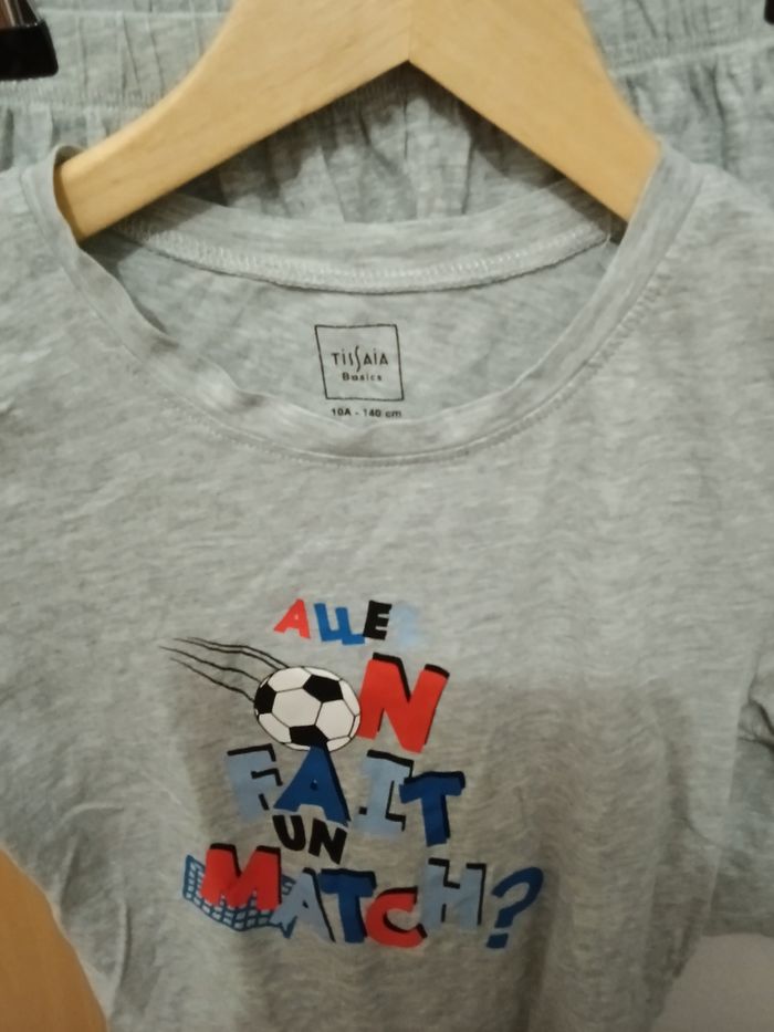 Pyjashort tissaia gris clair et multicolore - photo numéro 2