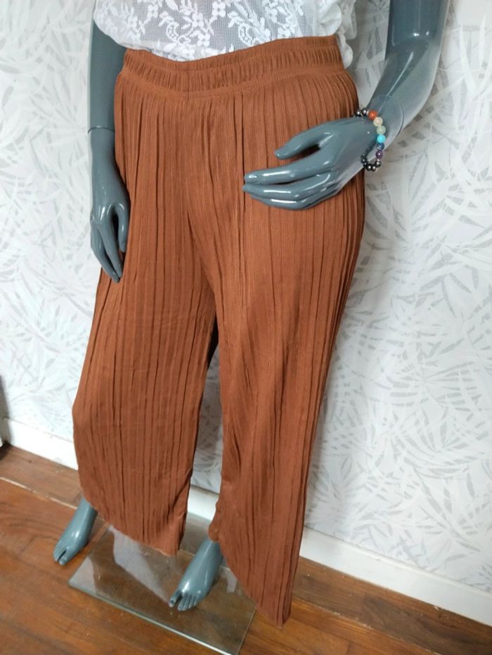 Sublime pantalon plissé wide legs femme taille 36 38 40 42 44 46 - photo numéro 4