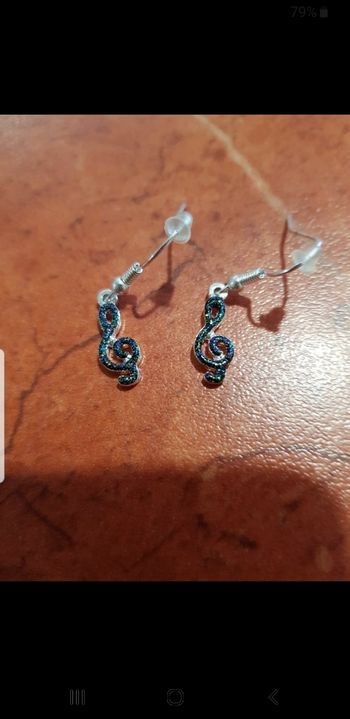Boucles d'oreilles note de musiqu