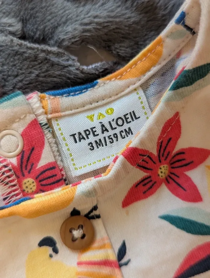 Ensemble bébé fille 3 mois – Tape à l’Œil – Neuf - photo numéro 4