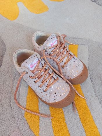 Chaussures Naturino cocoon rose pois dorés 24