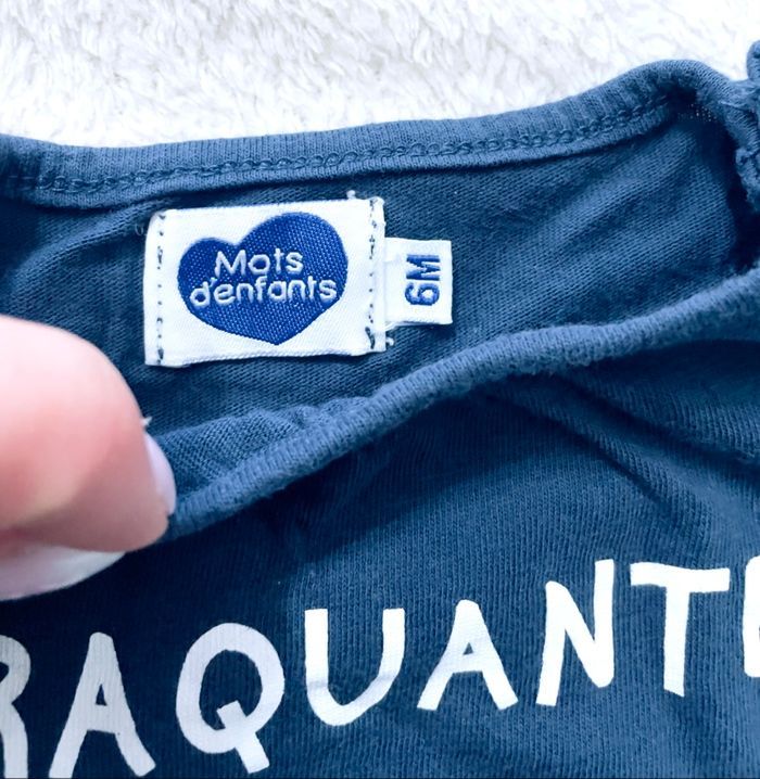 Lot de 2 tee-shirts manches longues « mots d’enfants » 6 mois - photo numéro 2