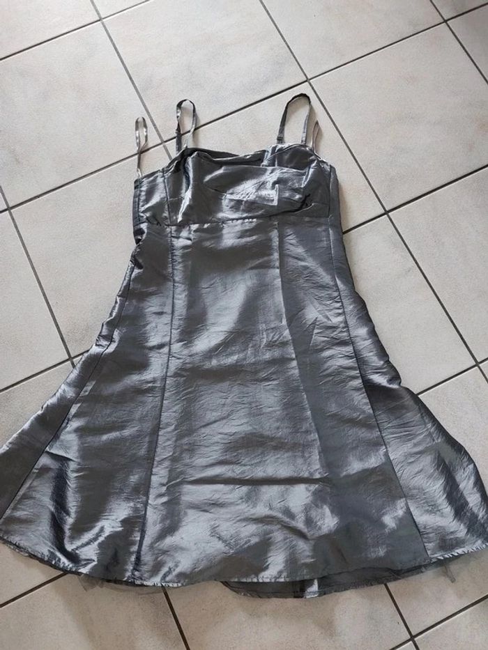 Robe cocktail mariage gala t 44 grise