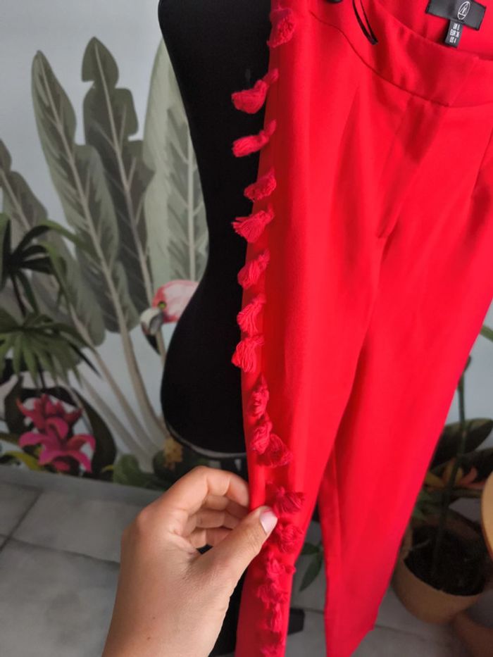 Pantalon rouge missguided 36 - photo numéro 2