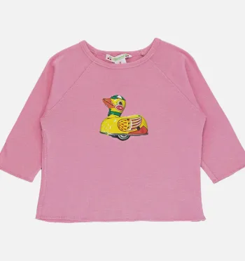 T-Shirt à manches longues 6 mois en coton Bonpoint