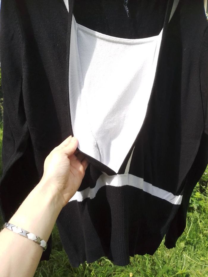 Pull blanc et noir femme - photo numéro 5
