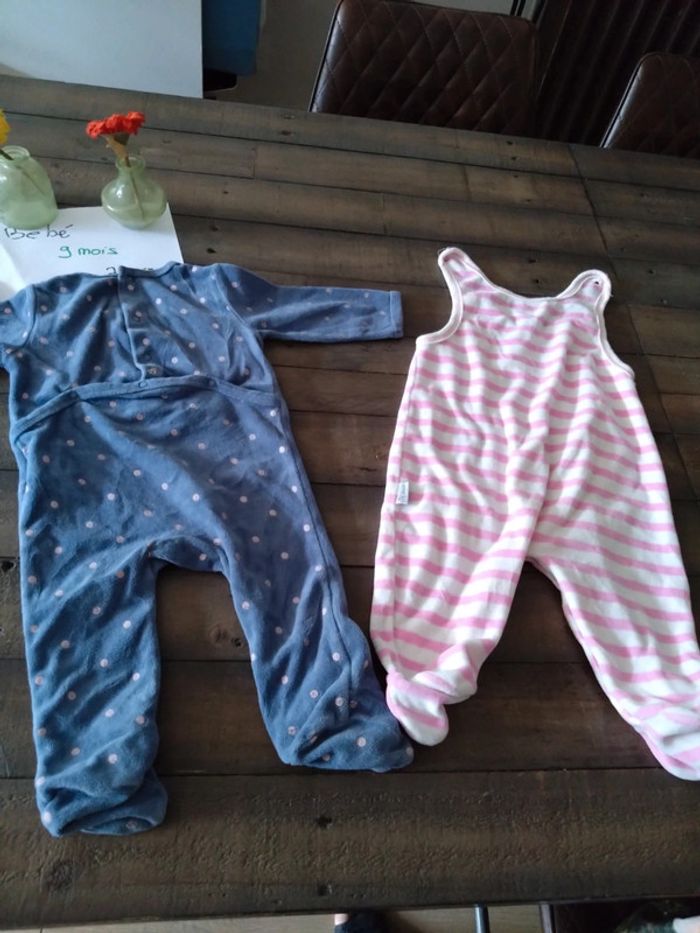 Lot de deux pyjamas grenouillère bébé fille de 9 mois 74 cm - photo numéro 6